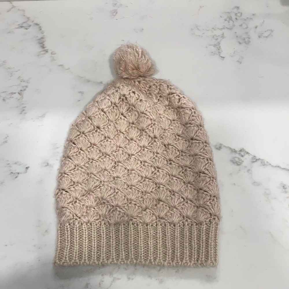Knit puff hat